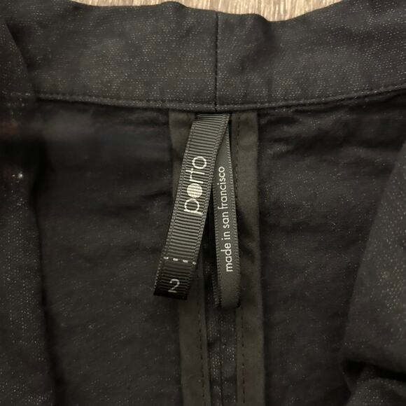 EUC Porto San Francisco Charcoal Black Asymmetric Jacket Size 2 / Medium Italian - Picture 7 of 14